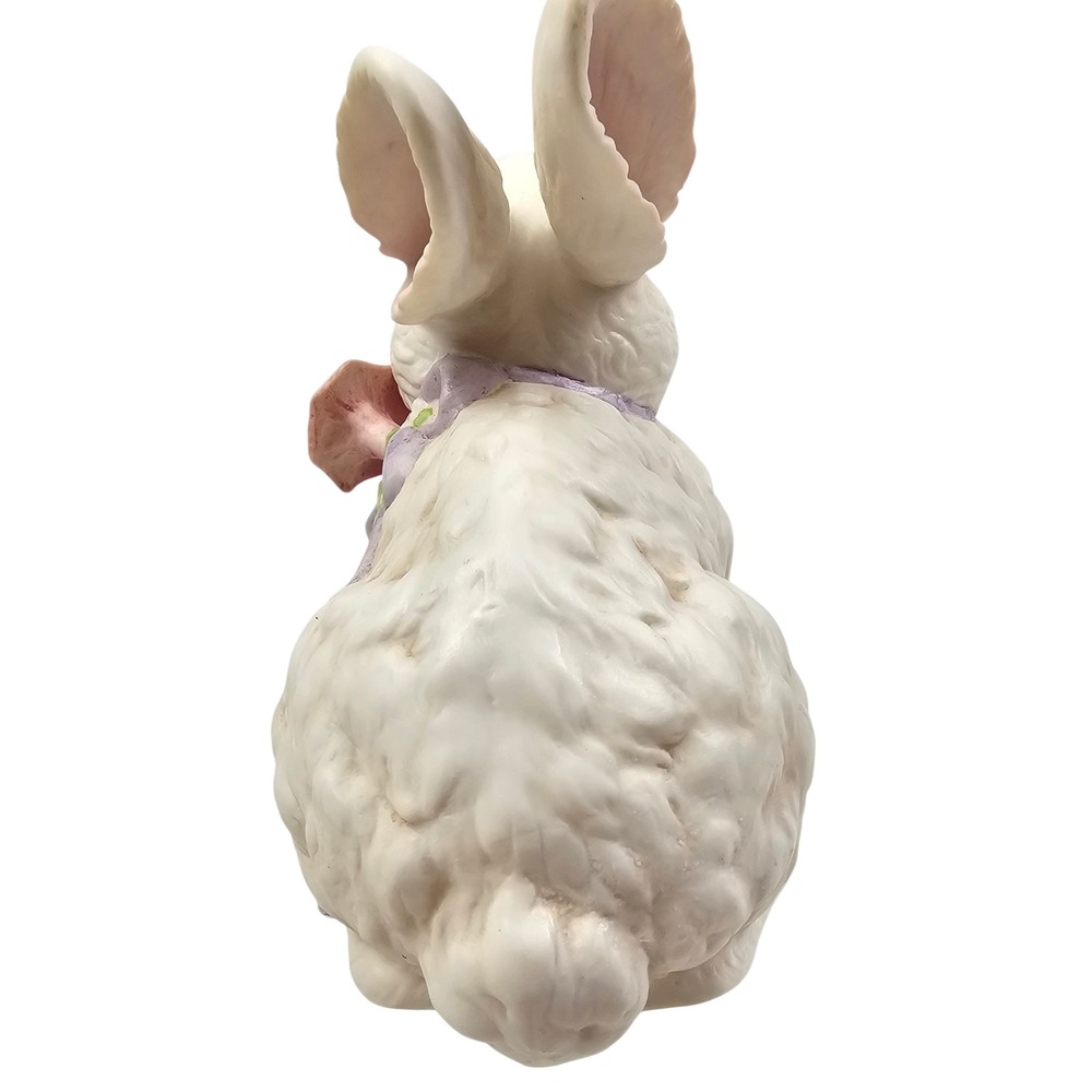 Vintage 1988 Enesco Bunny Rabbit Musical Figurine G.G. Santiago Morning Glory - Picture 3 of 12